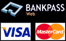 Potete pagare comodamente con: Bankpass - Visa - MasterCard